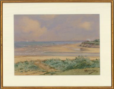 Algernon Ions  - 1927 Watercolour, View of the Beach
