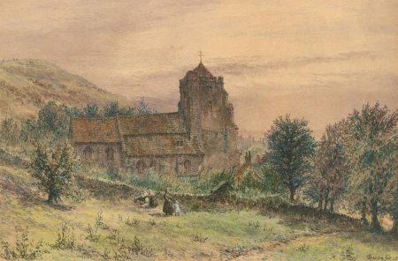 Alfred Dawson (1843-1931) - Late 19th Century Watercolour, All Saints Church
