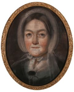 19th Century Pastel - Portrait of a Victorian Lady