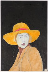 Ben Carrivick - Contemporary Oil, Portrait In Yellow And Black