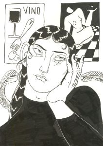 Isabelle Mulvany - 2022 India Ink, Dreaming Of Vino