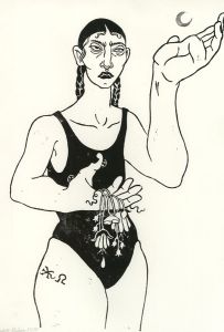 Isabelle Mulvany - 2022 Linoprint, Litha Maiden III