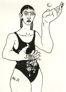Isabelle Mulvany - 2022 Linoprint, Litha Maiden II