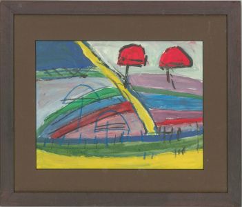 Newlyn School - 20th Century Gouache, Yellow Jetty