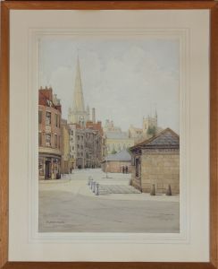 Frank Mole (1892-1972) - Framed Mid 20th Century Watercolour, Church Road