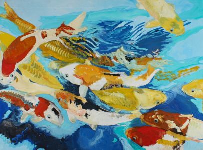 Clive Fredriksson - Contemporary Oil, Koi Carp