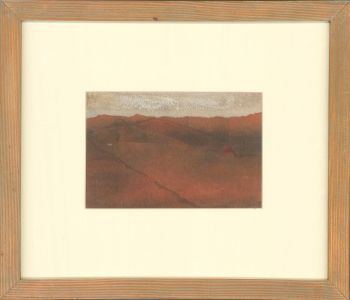 Framed Contemporary Mixed Media - Red Landscape