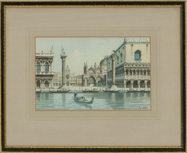 Casari - 20th Century Watercolour, Doge's Palace, Venice