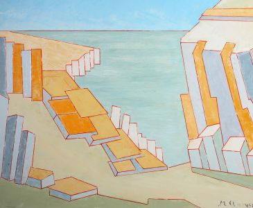 Maggy Clarysse (1931-2011) - Contemporary Oil, From the Cliff Top