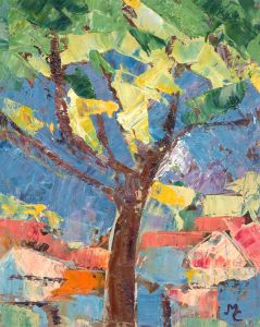 Maggy Clarysse (1931-2011) - 20th Century Oil, Abstracted Tree