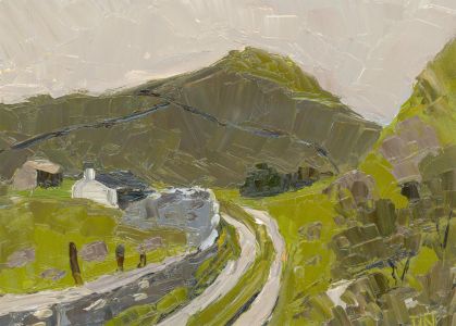 Daniel Nichols after Kyffin Williams - 2022 Oil, Hendre Selar Cwm Ystradllyn