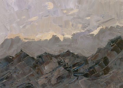 Daniel Nichols after Kyffin Williams - 2022 Oil, Welsh Peaks