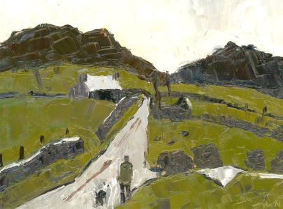 Daniel Nichols after Kyffin Williams - 2022 Oil, Dog Walk