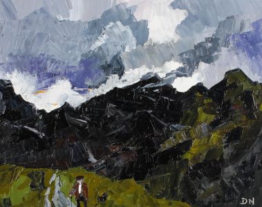 Daniel Nichols after Kyffin Williams - 2022 Oil, Walk Through The Hills