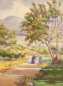 Early 20th Century Watercolour - Rural Chores
