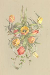 Helen Haynes - Mid 20th Century Watercolour, Bouquet of Tulips