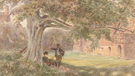 Early 20th Century Watercolour - Under the Tree