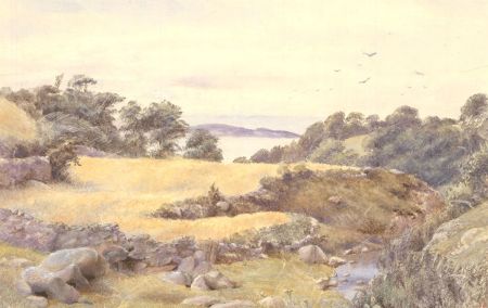 A.G.J - 1871 Watercolour, View of the Sea