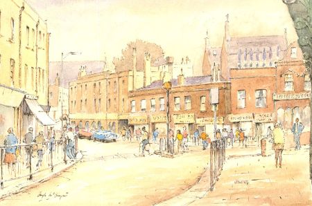 Hugh McKenzie (1909-2005) - Mid 20th Century Watercolour, The High Street