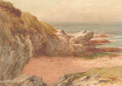 Harry James Sticks (1867-1938 - Early 20th Century Watercolour, Marsden Cove