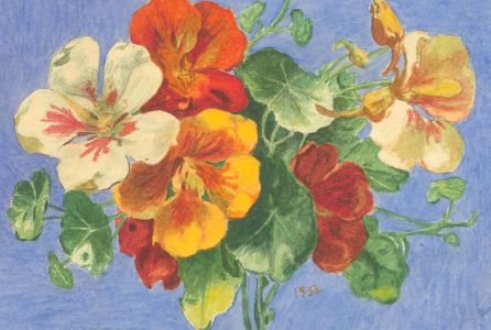 A. Twinning - Dated 1933 Watercolour, Nasturtiums