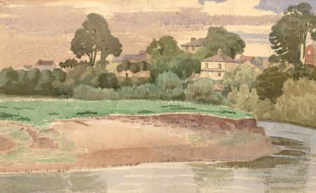 Edwin John - Signed and dated 1933 Watercolour, Bloomsbury School Landscape