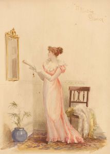 Maude Angell - Signed Early 20th Century Watercolour, Parting Glance
