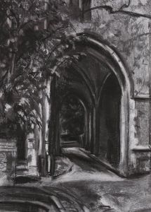 Joyce Moore - 20th Century Pastel, Church Archway