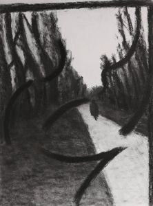 Joyce Moore - 1994 Pastel, Lonely Walk
