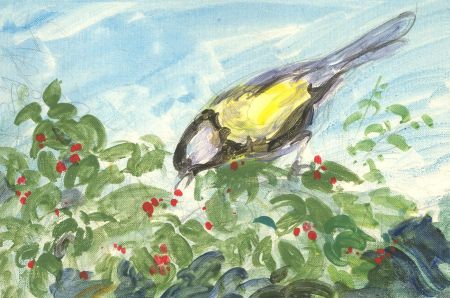 Ronald Olley (b.1923) - Mid 20th Century Watercolour, Blue Tit