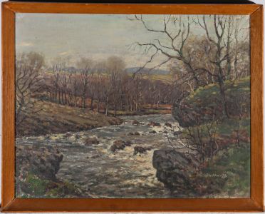 John Marshall - Early 20th Century Oil, Winter On The Dee