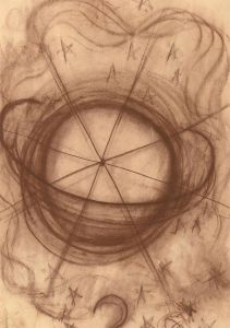 Mollie Paxton - 20th Century Chalk Drawing, Planetary Chakras