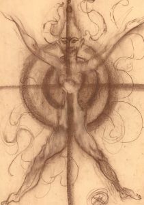 Mollie Paxton - 20th Century Chalk Drawing, Chakras Aligned