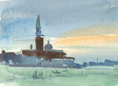 Ronald Olley (b.1923) - A set of Three 20th Century Watercolours, Venice