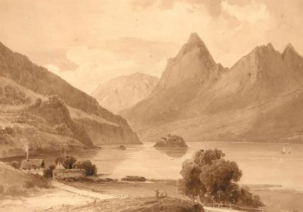 Attrib. M. de Villeneuve - Early 19th Century Watercolour, The Alps From Schwyz