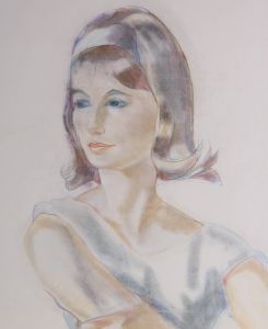 Boris Smirnoff (1895-1976) - Mid 20th Century Coloured Pencil, 60s Lady