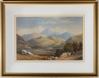 W. R. Robinson - Mid 19th Century Watercolour, Bridge over the Mountain Lake