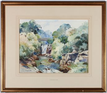 Alfred Edward Cuthbert (1898-1966) - Framed watercolours, Jesmond Dene