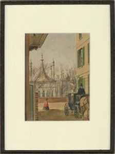 Framed Late 19th Century Watercolour - The Carriage is Waiting