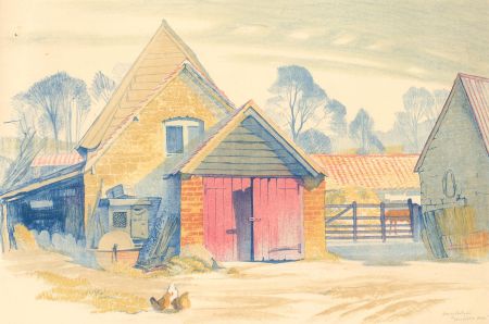 Henry Holzer (1907-2007) - Mid 20th Century Lithograph, Gloucester Farm