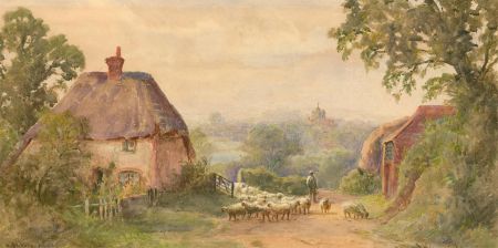Henry John Kinnaird (1861-1929) - Early 20th Century Watercolour, A Sussex Lane