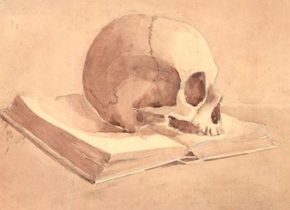 F. Lagabrielle - Early 20th Century Watercolour, Memento Mori