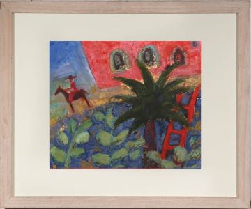 Judy Willoughby - Framed 20th Century Gouache, Mexican Charro