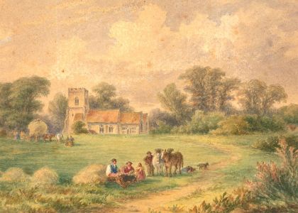 19th Century Watercolour - A Rest From Hard Work