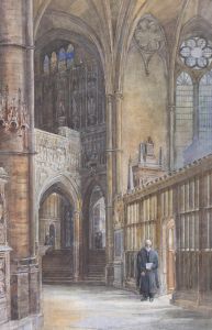 Edith J. Barrow - 1982 Watercolour, Westminster Abbey