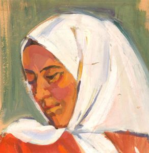 Evdokiya Grigorevna Usikova (1913-1996) - Mid 20th Century Oil, Ukrainian Woman
