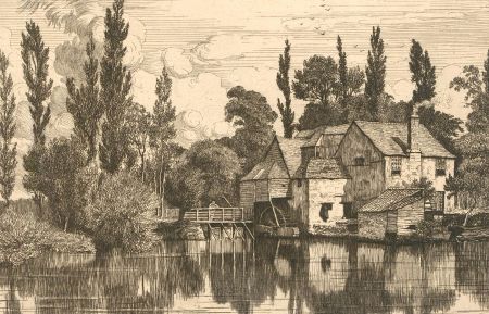 Early 20th Century Etching - Iffley Mill