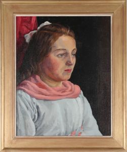 20th Century Oil - Girl In Pink And Blue