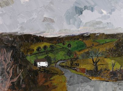Daniel Nichols - Contemporary Oil, White House on the Hill