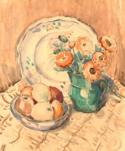 Bloomsbury School Early 20th Century Watercolour - Still Life with Fruit